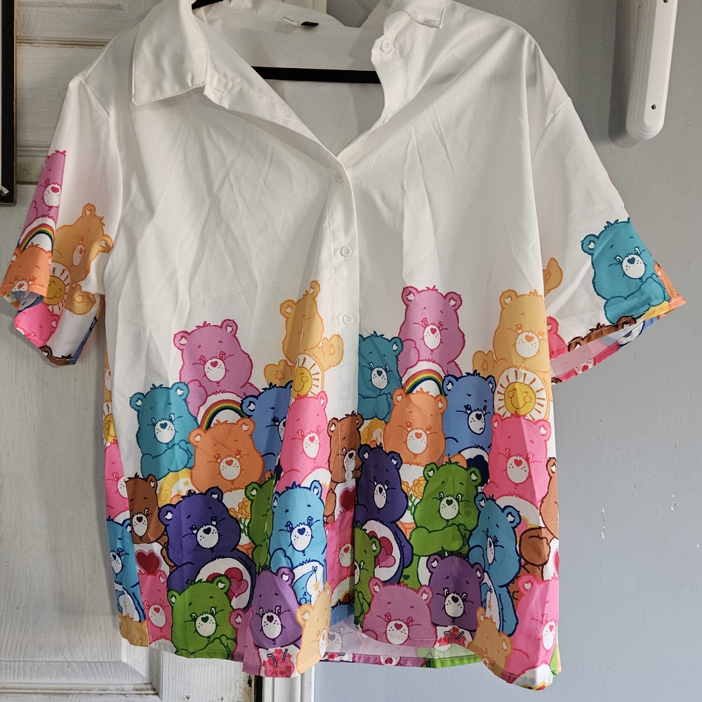 SHEIN Multicolor Bear Print Shirt